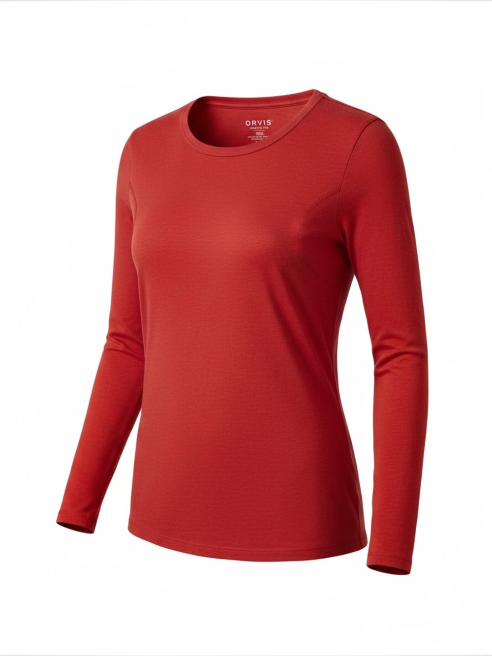 Orvis Red Pima Cotton Long Sleeves Tee Size Small